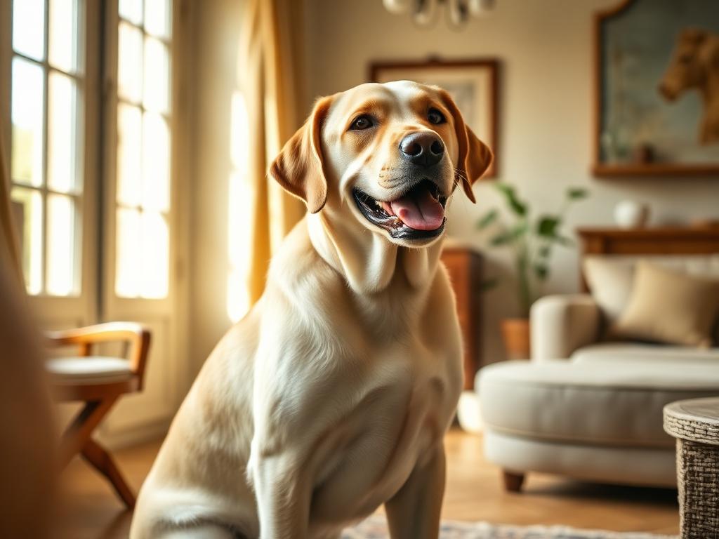 Labrador Retriever: aspetto tipico della razza in ambiente domestico