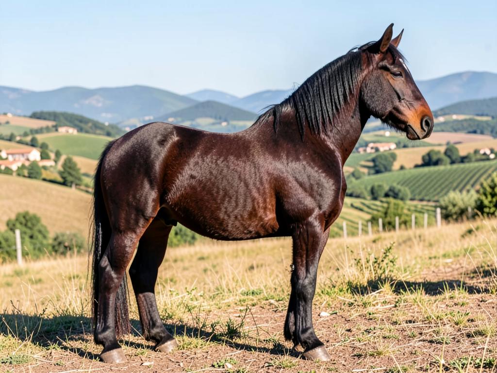 Cavallo Maremmano: cavallo della razza Cavallo Maremmano in ripresa laterale