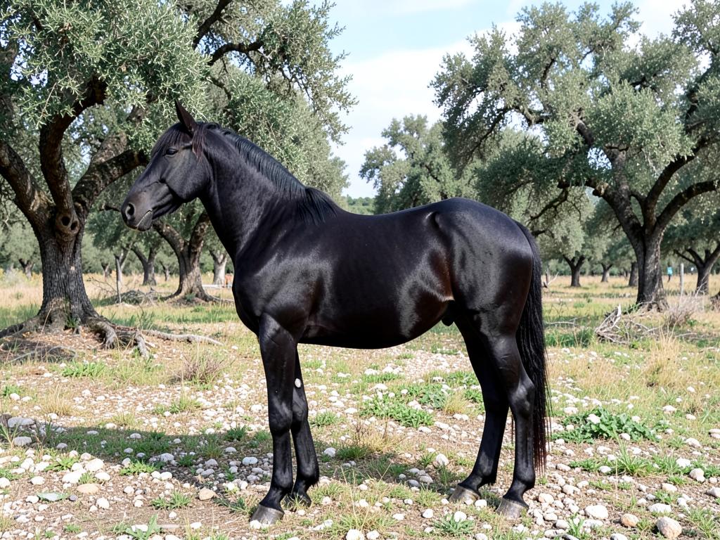 Cavallo Murgese: cavallo della razza Cavallo Murgese in ripresa laterale